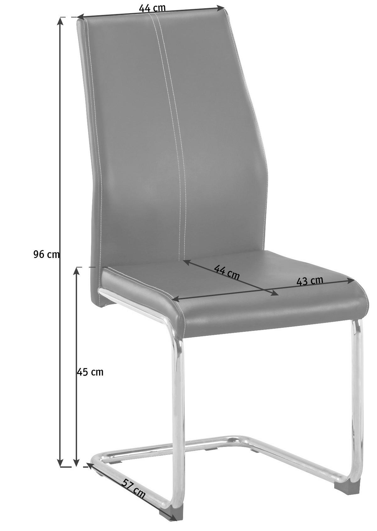 SVIKTSTOL i järn läderimitation  - vit/kromfärg, Design, metall/textil (44/96/57cm) - Best Price