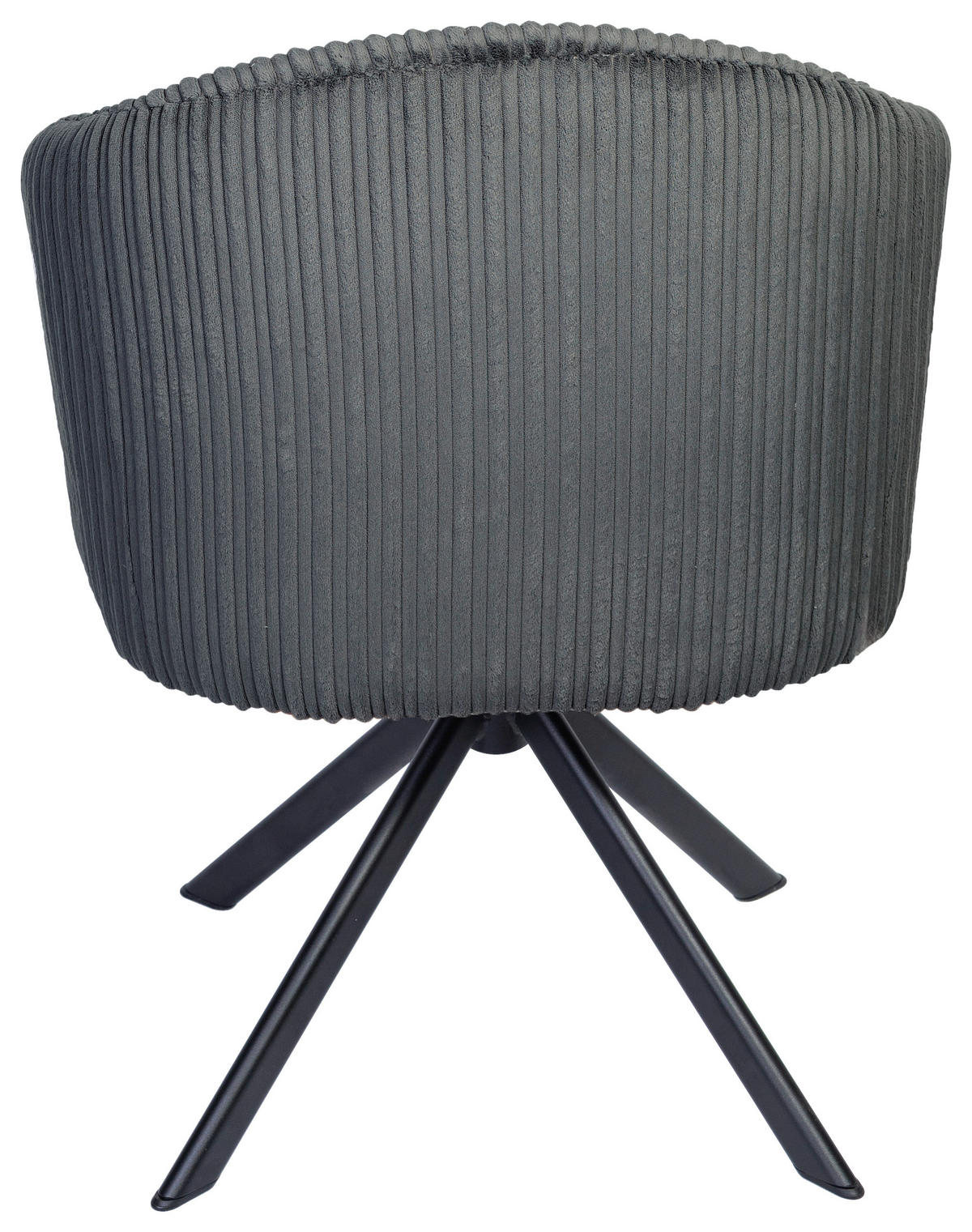 ARMLEHNSTUHL  in Schmiedeeisen Feincord  - Dunkelgrau/Schwarz, KONVENTIONELL, Textil/Metall (61/82/59cm) - Stylife