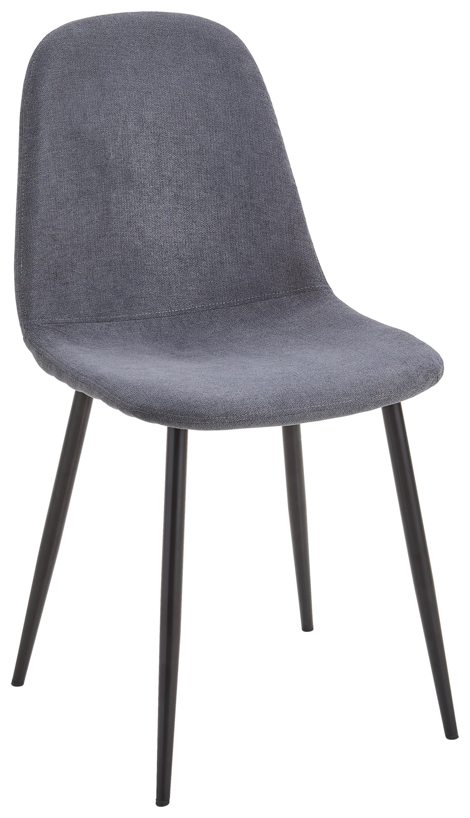 STUHL Mikrofaser Grau  - Schwarz/Grau, Basics, Textil/Metall (43/85/54cm) - P & B