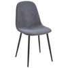 STUHL Mikrofaser Grau  - Schwarz/Grau, Basics, Textil/Metall (43/85/54cm) - P & B