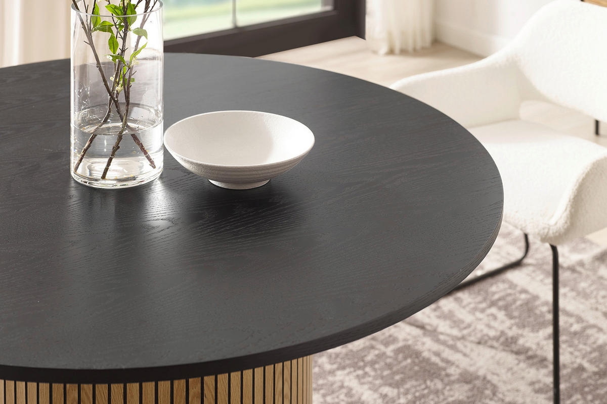 ESSTISCH in Holz, Metall, Holzwerkstoff 100/100/75 cm  - Schwarz/Naturfarben, MODERN, Holz/Holzwerkstoff (100/100/75cm) - Livetastic