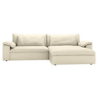 ECKSOFA  Chenille Naturfarben  - Schwarz/Naturfarben, Modern, Kunststoff/Textil (306/198cm) - Carryhome