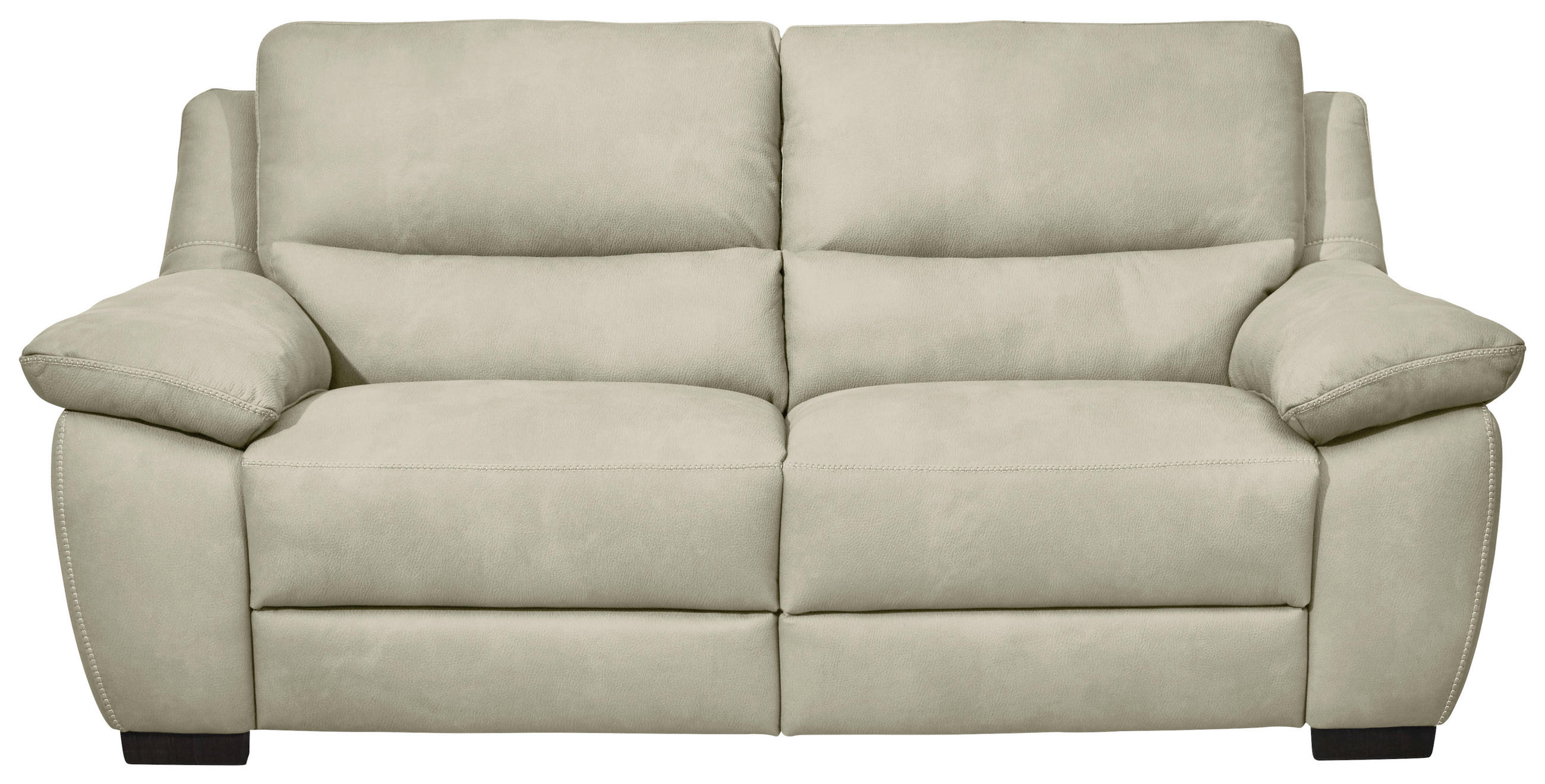 2,5-SITZER Webstoff Greige - Wengefarben/Greige, KONVENTIONELL, Holz/Textil (210/96/99cm) - Livetastic