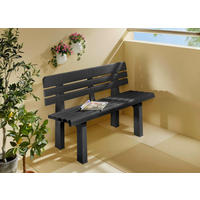 ZÁHRADNÁ LAVICA plast - antracitová, Basics, plast (110/71/52cm)