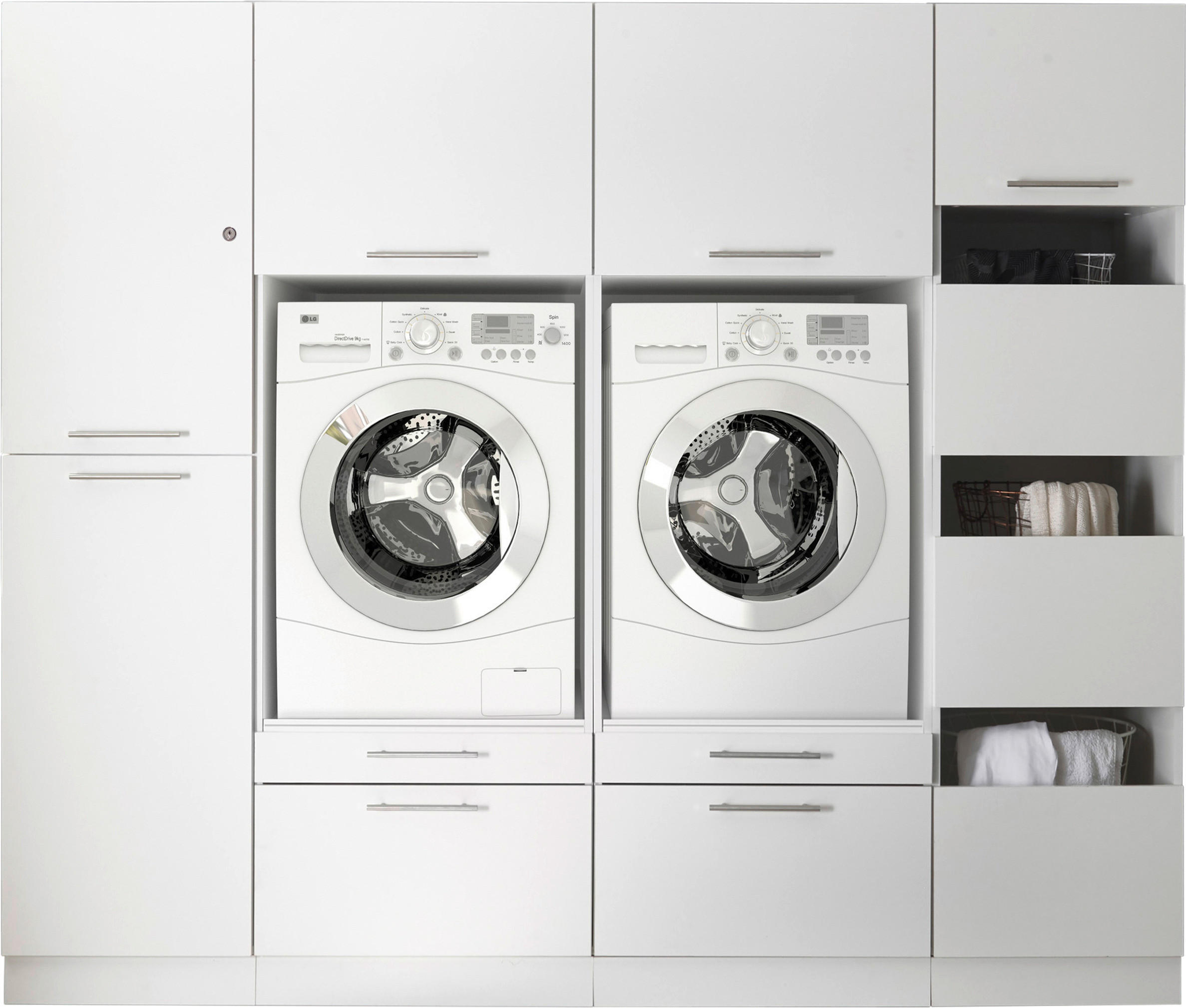 HAUSWIRTSCHAFTSRAUM 234,8/200/67,6 cm Weiss  - Weiss, Konventionell, Holzwerkstoff (234,8/200/67,6cm) - Respekta