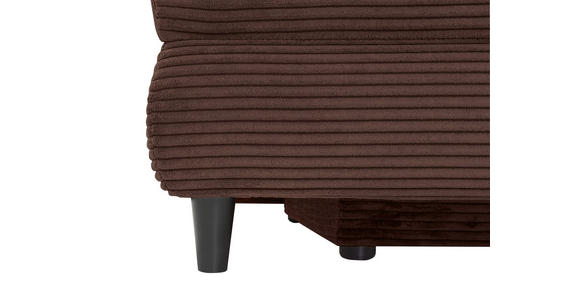 SCHLAFSOFA  mit Liegefunktion, Schlafen auf Sitzhöhe, Rücken echt Cord Braun  - Schwarz/Braun, KONVENTIONELL, Holz/Textil (196/96/103cm) - Carryhome