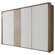OMARA Z DRSNIMI VRATI, - Design, kovina/steklo (271/210/62cm) - Novel