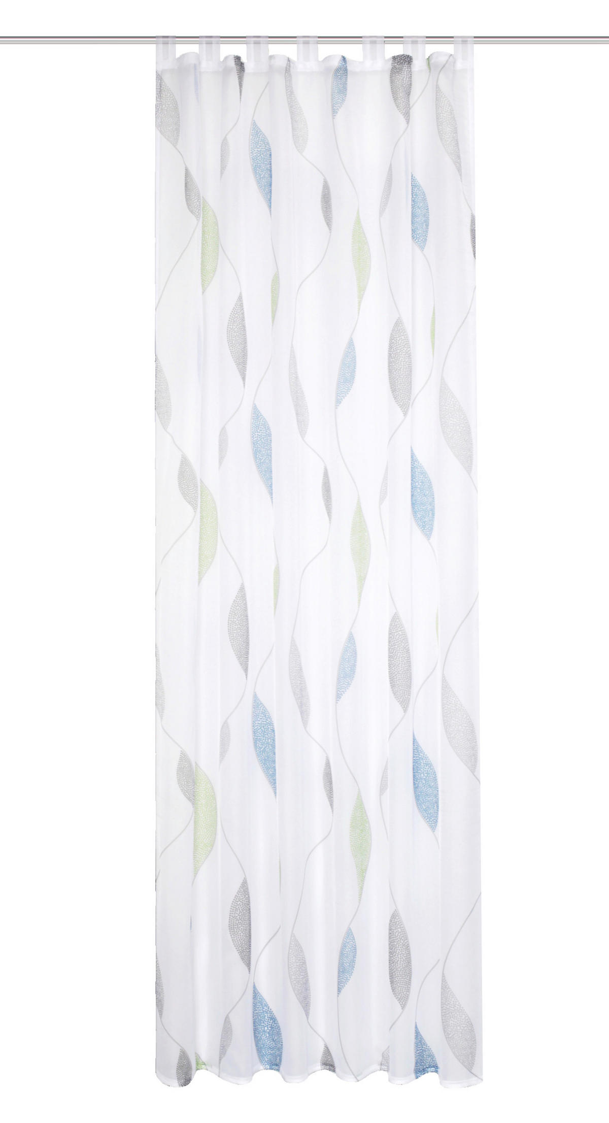 SCHLAUFENSCHAL  transparent  140/145 cm   - Apfelbaumfarben/Hellgrün, KONVENTIONELL, Textil (140/145cm)