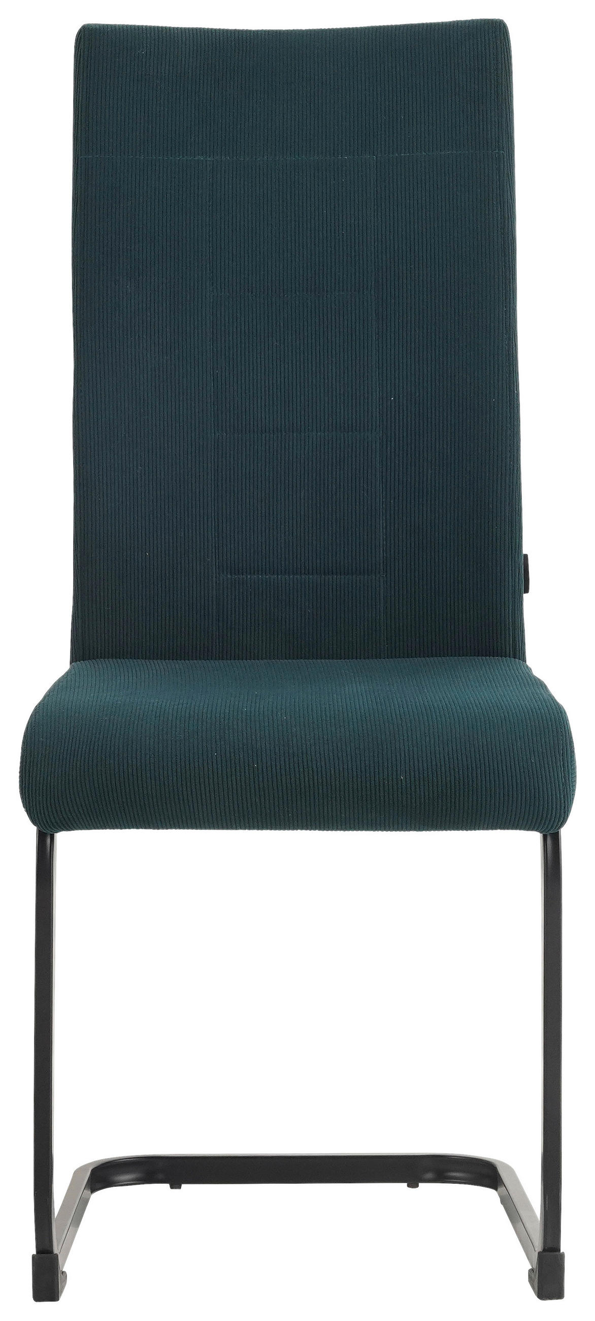 SCHWINGSTUHL  in Eisen Mikrofaser  - Petrol/Schwarz, Design, Textil/Metall (44/100/59cm) - Carryhome