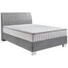 BOXSPRINGBETT 140/200 cm  in Grau  - Chromfarben/Grau, Konventionell, Kunststoff/Textil (140/200cm) - Hom`in