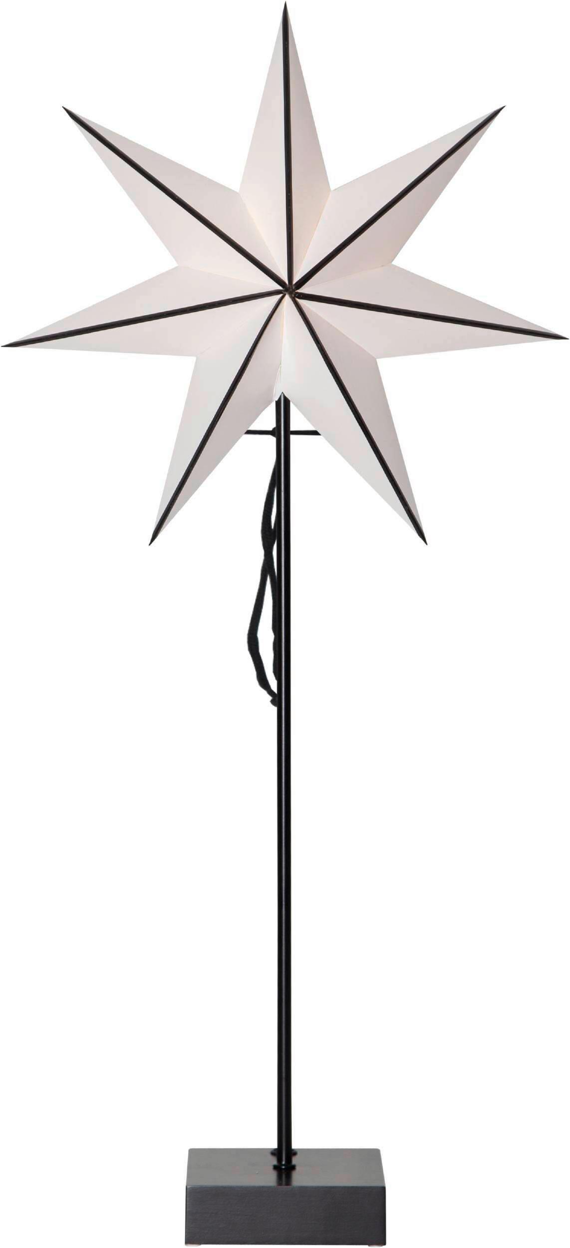 STEHLEUCHTE 35/15/74 cm    - Schwarz/Weiß, Basics, Holz/Papier (35/15/74cm) - Eglo