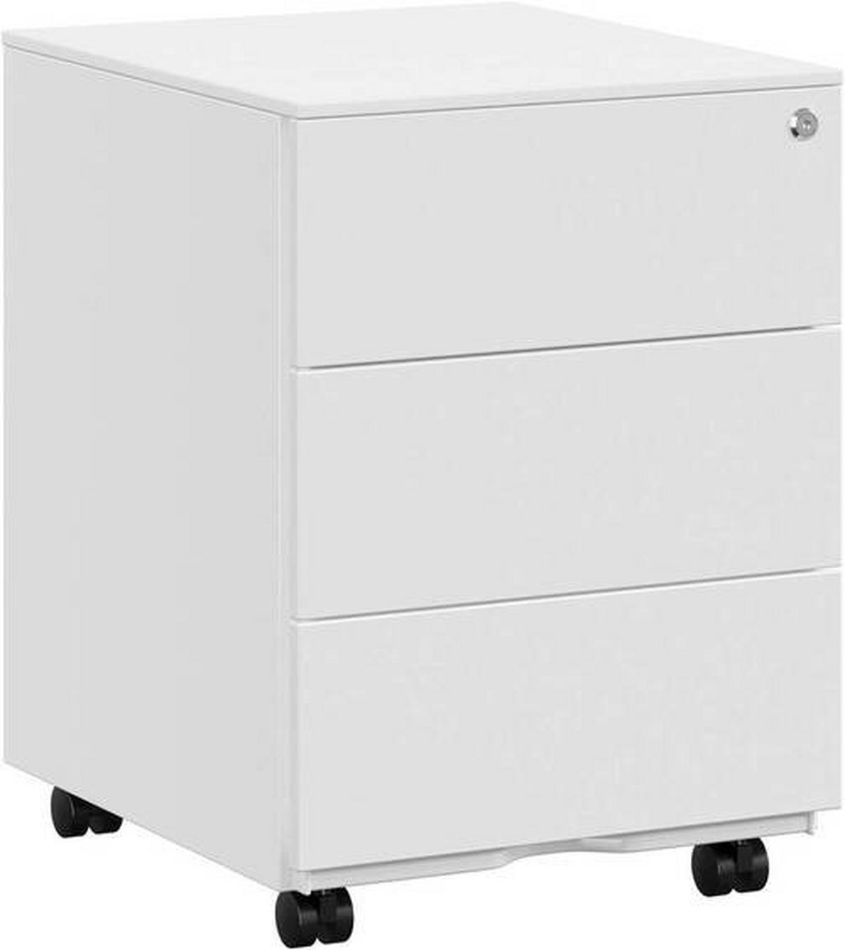 ROLLCONTAINER Weiß  - Weiß, Basics, Kunststoff/Metall (39/55/45cm) - Boxxx