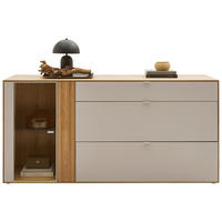 SIDEBOARD 181,9/87,9/45,2 cm  - Kaschmir/Wildeiche, Design, Glas/Holz (181,9/87,9/45,2cm) - Dieter Knoll