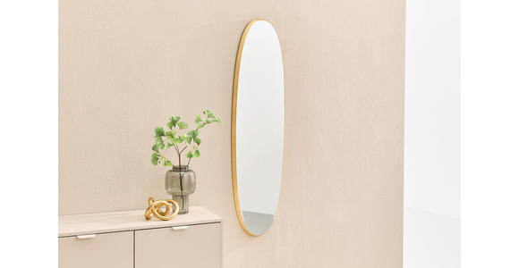WANDSPIEGEL 36/136/3,5 cm  - Goldfarben, Design, Glas/Holzwerkstoff (36/136/3,5cm) - Novel
