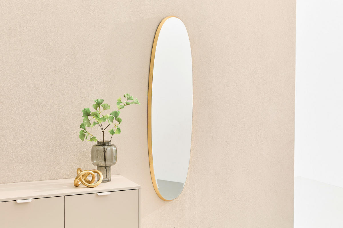 WANDSPIEGEL 36/136/3,5 cm  - Goldfarben, Design, Glas/Holzwerkstoff (36/136/3,5cm) - Novel