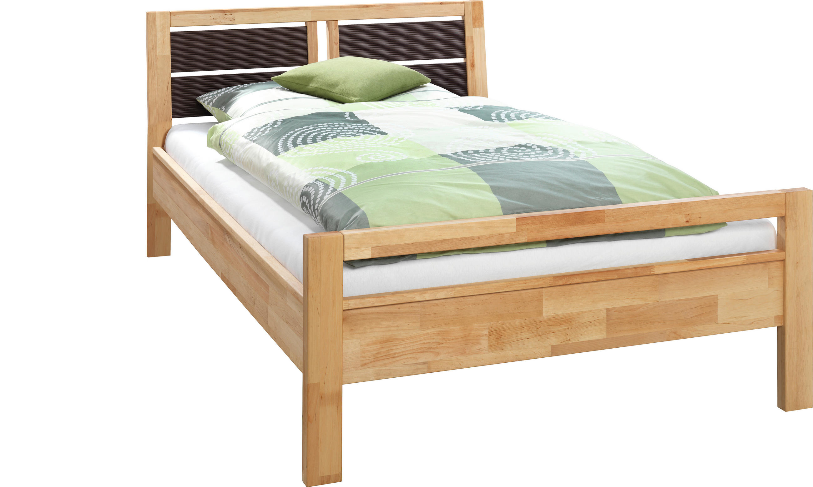 BETT 90/200 cm  in Braun, Erlefarben   - Erlefarben/Braun, Natur, Holz (90/200cm) - Linea Natura