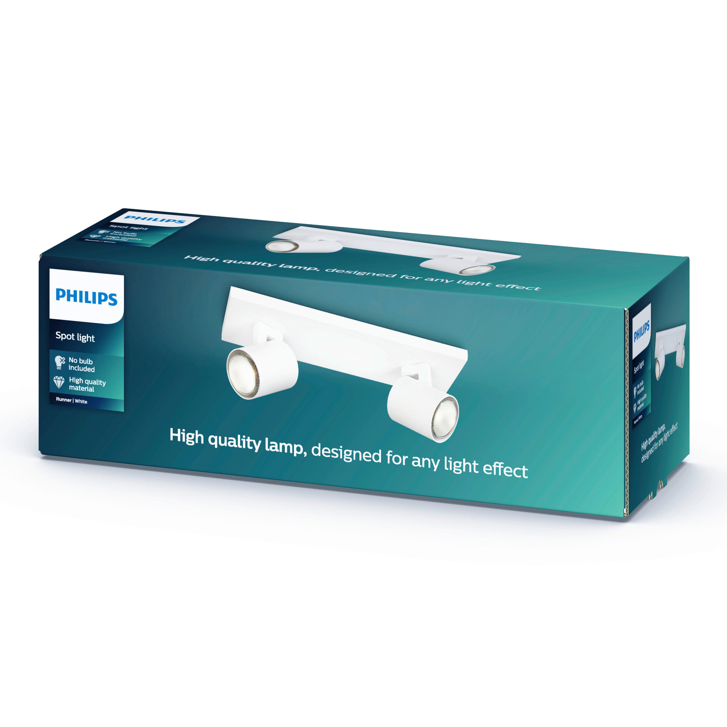 LED-DECKENLEUCHTE Spot Runner 30,9/10,9/9 cm   - Weiß, Basics, Metall (30,9/10,9/9cm) - Philips