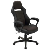 GAMINGSTUHL Schwarz, Dunkelgrau Kunststoff, Textil   - Dunkelgrau/Hellgrau, Design, Kunststoff/Textil (62/109-119/68cm) - MID.YOU