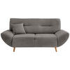 3-SITZER-SOFA in Bouclé Anthrazit  - Wildeiche/Anthrazit, KONVENTIONELL, Holz/Textil (205/81/90cm) - MID.YOU