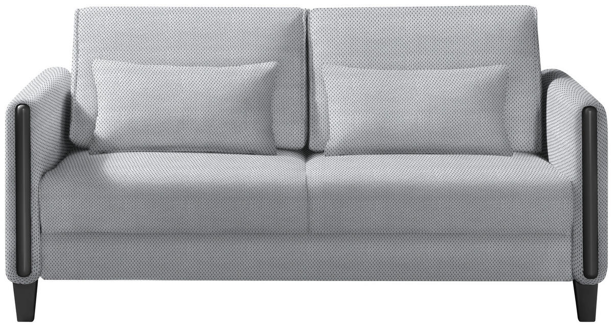 SCHLAFSOFA in Holz, Textil Schwarz, Hellgrau  - Hellgrau/Schwarz, Design, Holz/Textil (174/88/104cm) - Niels Andersson