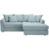 ECKSOFA Mintgrün Cord  - Schwarz/Mintgrün, Design, Kunststoff/Textil (235/175cm) - home24