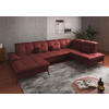 WOHNLANDSCHAFT in Echtleder Rotbraun  - Rotbraun/Schwarz, Konventionell, Leder/Metall (185/357/231cm) - Sit & More