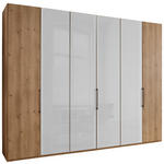 DREHTÜRENSCHRANK  in Weiß, Eiche Bianco  - Schieferfarben/Eiche Bianco, KONVENTIONELL, Glas/Holzwerkstoff (300/236/58cm) - Dieter Knoll