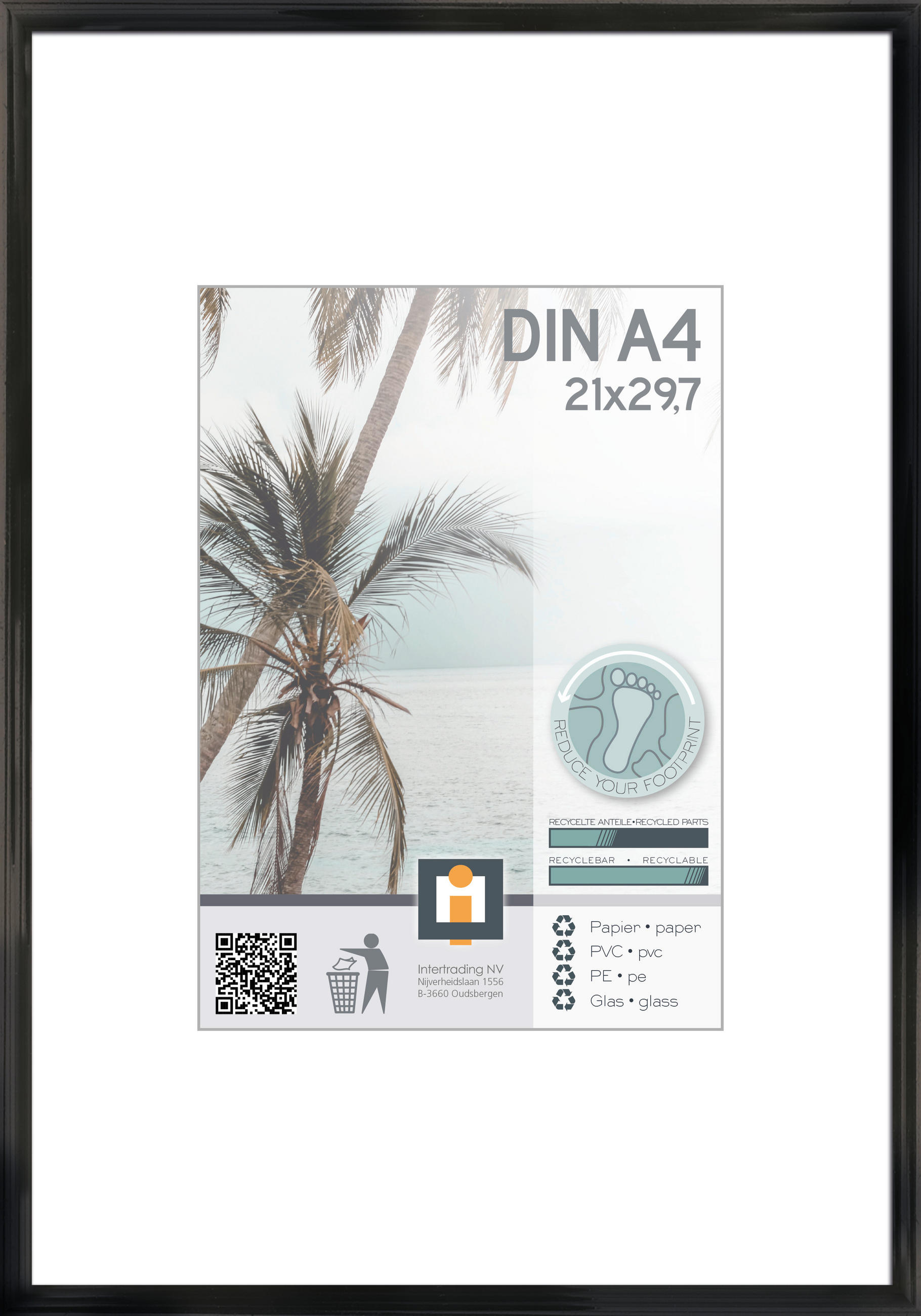 BILDERRAHMEN - Schwarz, Basics, Glas/Kunststoff (30,7/22,1cm)