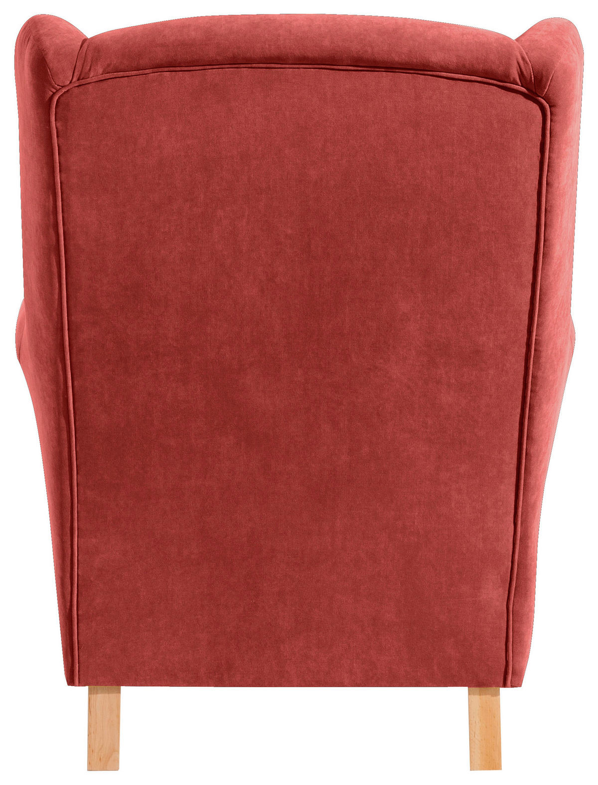 OHRENSESSEL in Velours Terracotta  - Buchefarben/Terracotta, Design, Holz/Textil (77/103/86cm) - Max Winzer