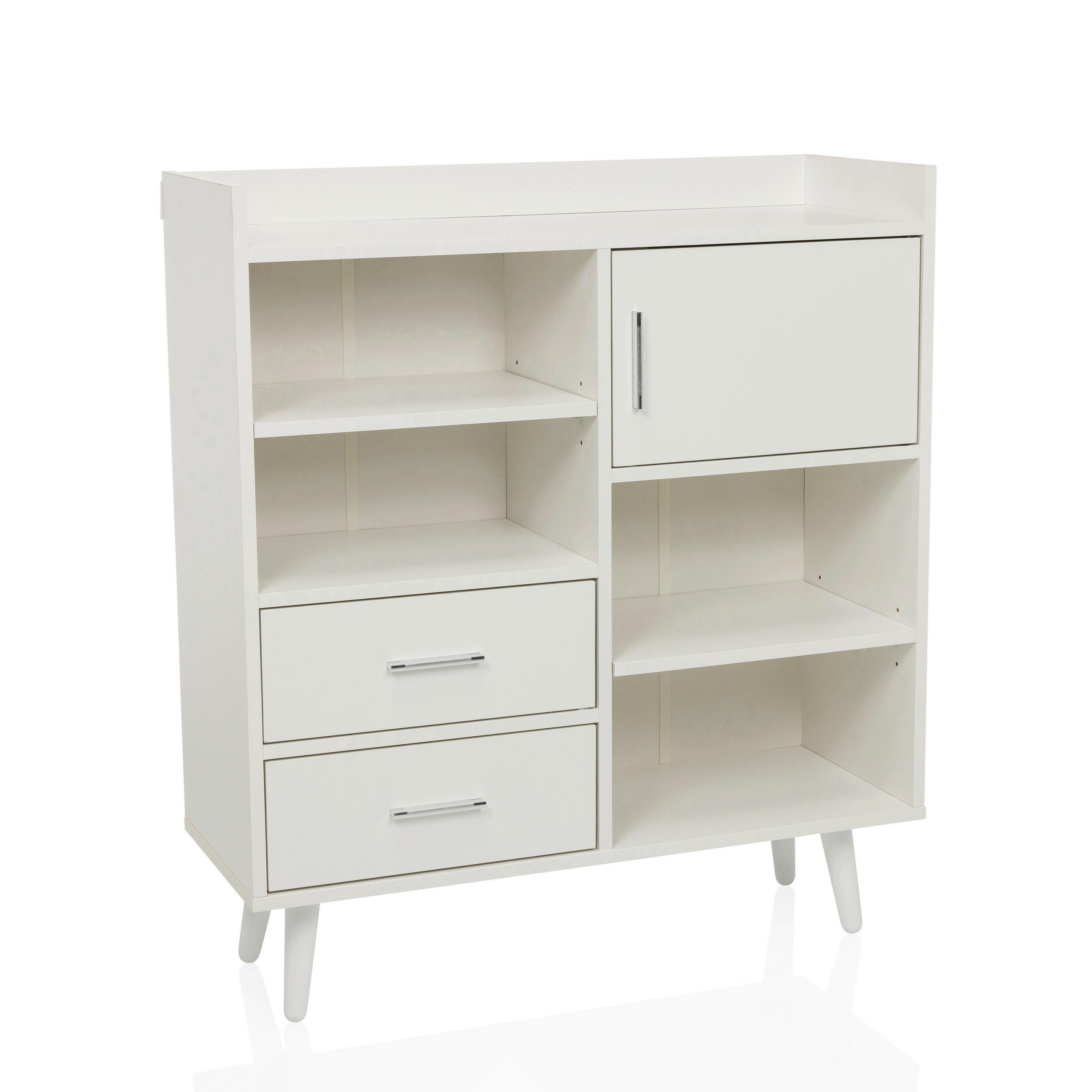 KOMMODE  in 80/90/30 cm  - Weiß, MODERN, Holzwerkstoff/Metall (80/90/30cm) - MID.YOU
