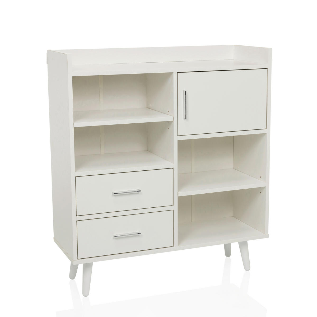 KOMMODE  in 80/90/30 cm  - Weiß, MODERN, Holzwerkstoff/Metall (80/90/30cm) - MID.YOU