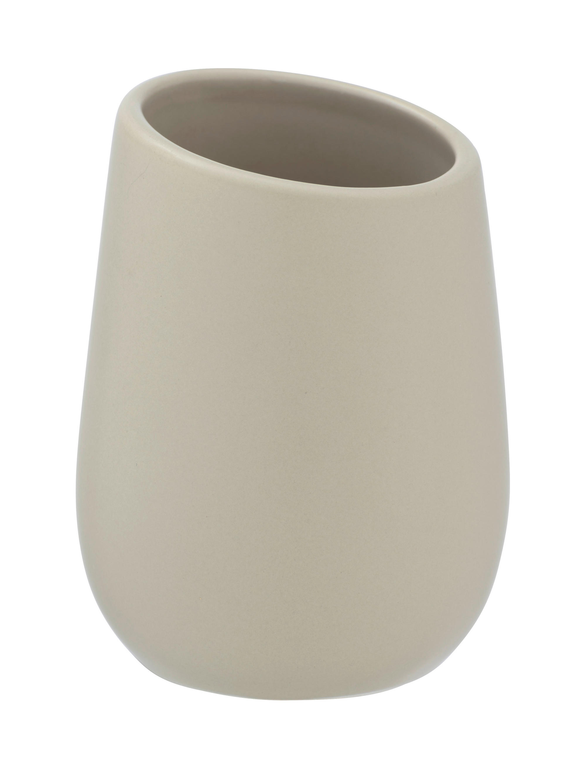 ZAHNPUTZBECHER Keramik  - Beige, Basics, Keramik (8/11/8cm) - Wenko