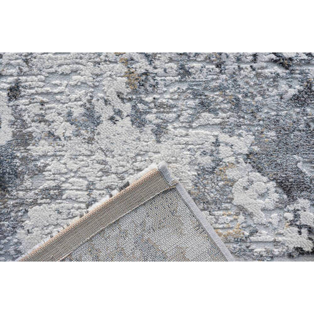 Thumbnail - Novel Webteppich Canyon, Blau, Grau, Gold, Textil, Abstraktes, rechteckig, 120x170 cm, Oeko-Tex® Standard 100, für Fußbo...