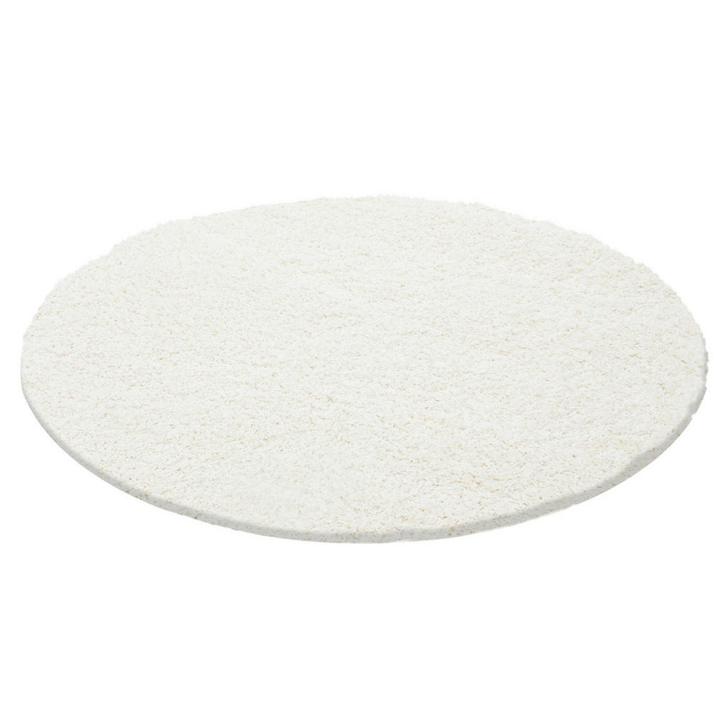 Hochflor Teppich Creme Life Rund Ø 80 Cm