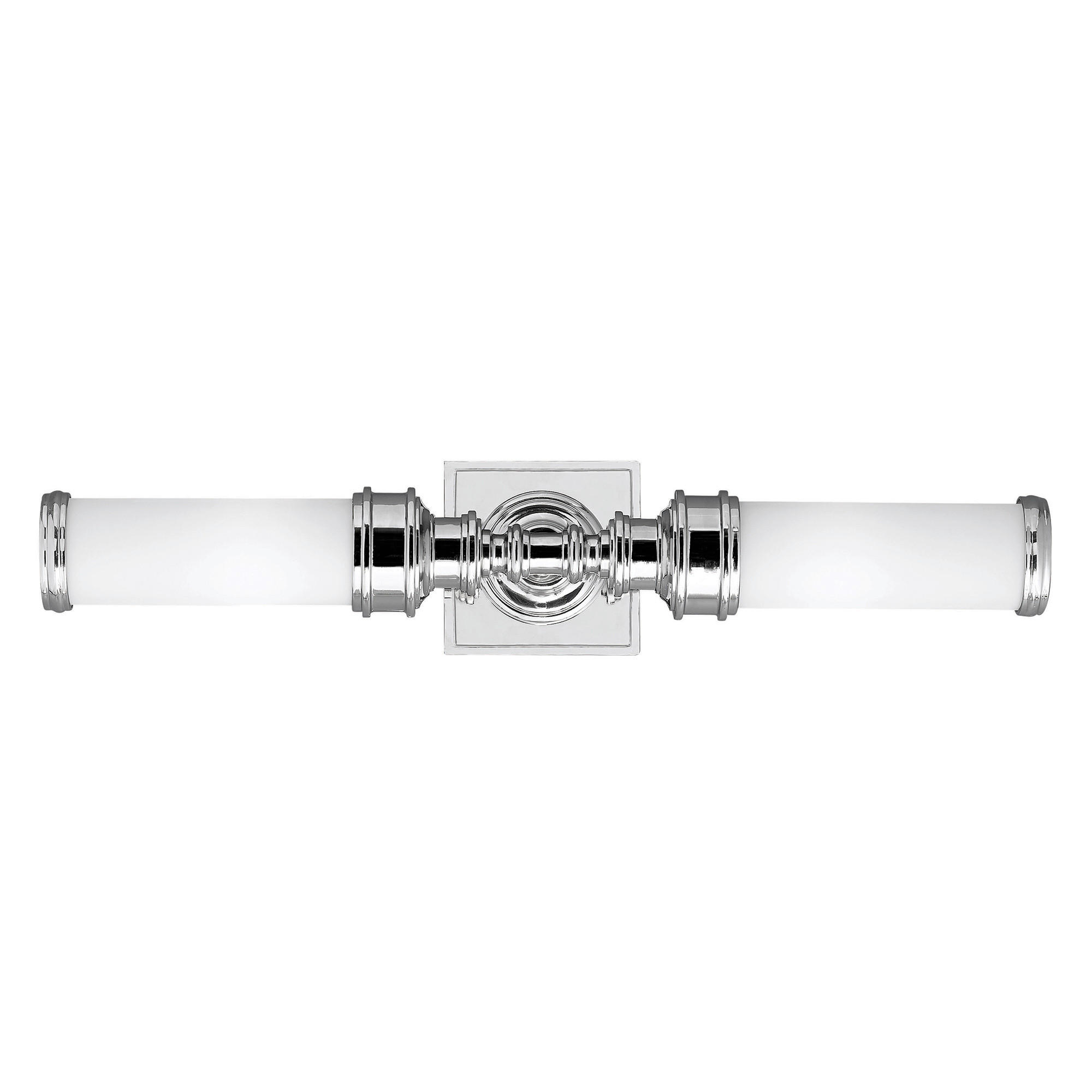 BADEZIMMER-WANDLEUCHTE - Chromfarben, Design, Glas/Metall (55,9/12,7/12.7cm) - Elstead Lighting