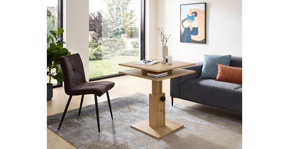 COUCHTISCH 65/65/53-77 cm quadratisch Eiche Artisan - Eiche Artisan, KONVENTIONELL, Holzwerkstoff (65/65/53-77cm) - Carryhome