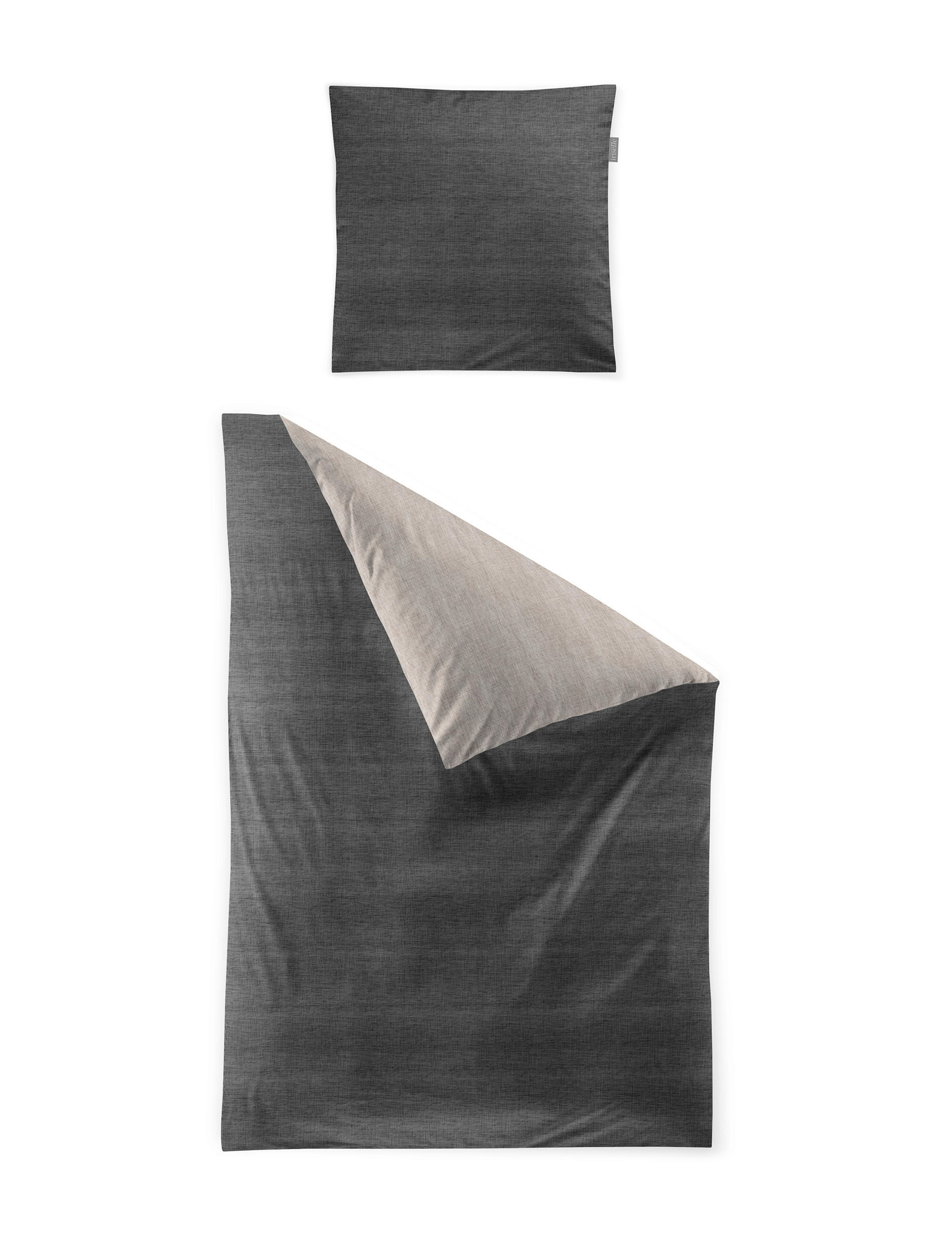 WENDEBETTWÄSCHE Makosatin 140/200 cm  - Grau, KONVENTIONELL, Textil (140/200cm) - Irisette