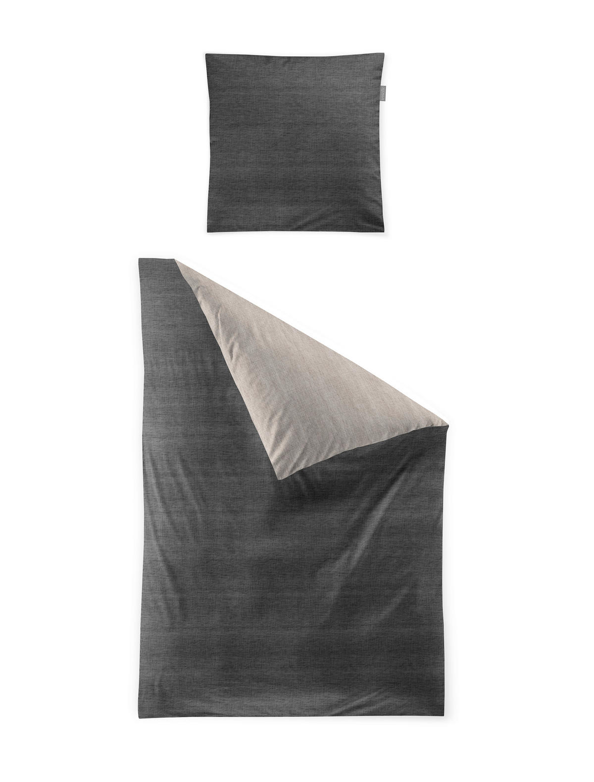 WENDEBETTWÄSCHE Makosatin 140/200 cm  - Grau, KONVENTIONELL, Textil (140/200cm) - Irisette
