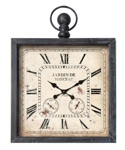 ZIDNI SAT        60/79,5 cm  - siva, Osnovno, papir/staklo (60/79,5cm) - Ambia Home