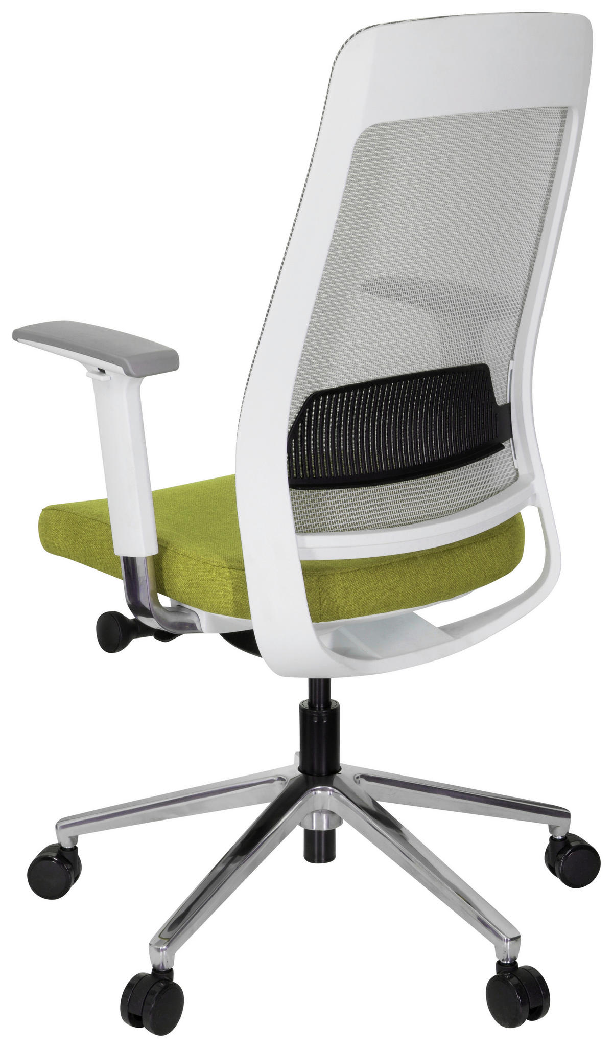 DREHSTUHL Netzbespannung, Flachgewebe Grau, Grün, Weiß  - Weiß/Grau, MODERN, Kunststoff/Textil (67/118/63cm) - MID.YOU