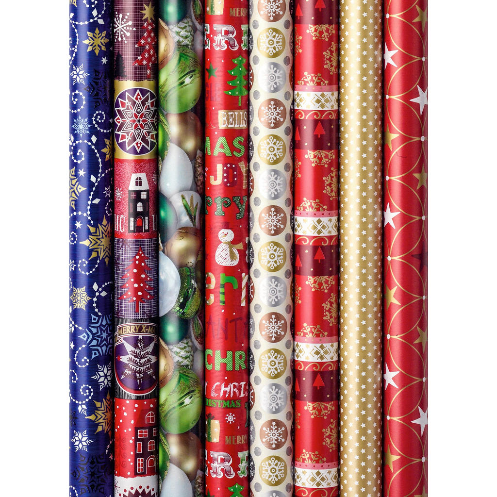 Geschenkpapier Weihnachten 6 Motive 70x500 Cm
