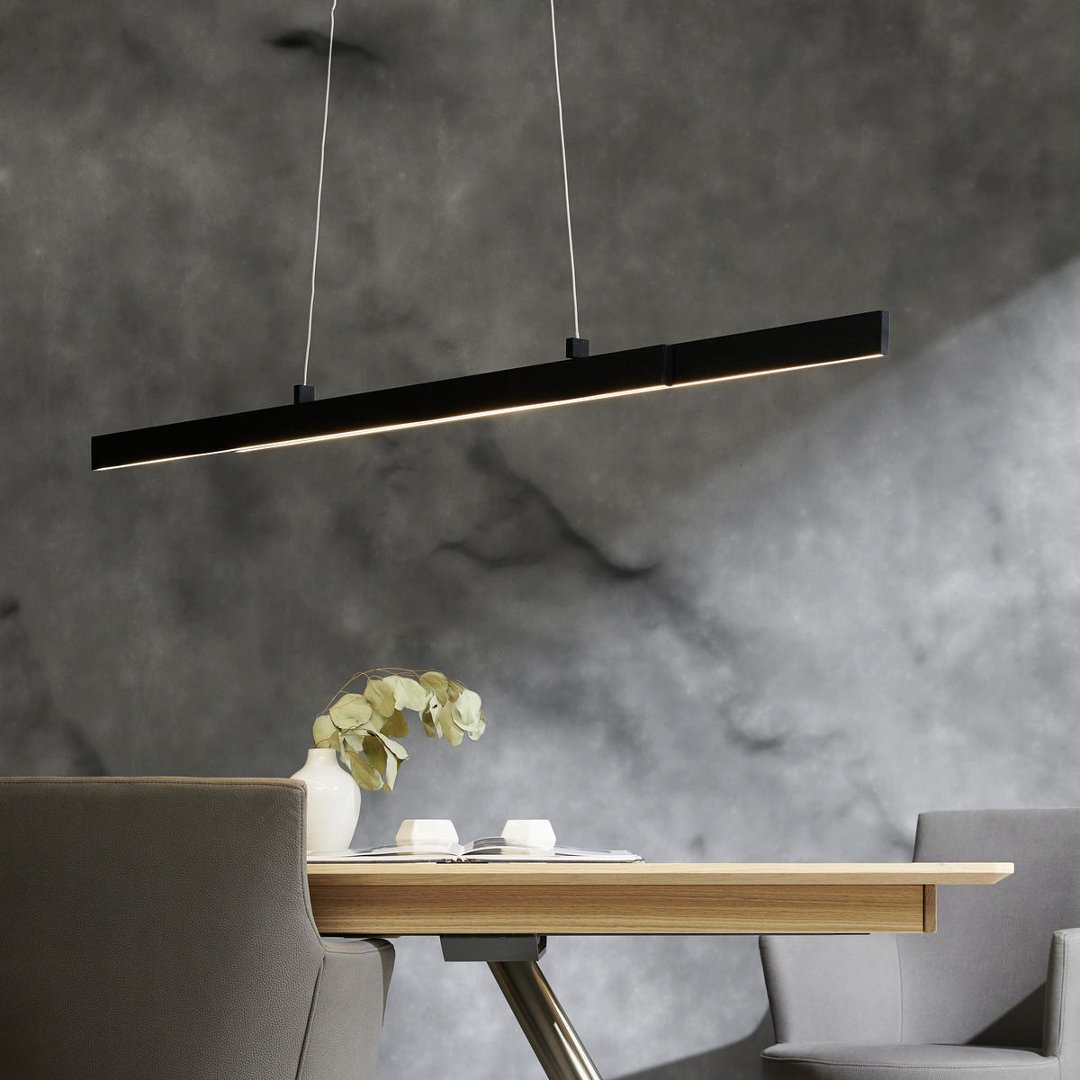 LED-HÄNGELEUCHTE 110-140/6/140 cm    - Anthrazit, Design, Metall (110-140/6/140cm) - Fischer & Honsel