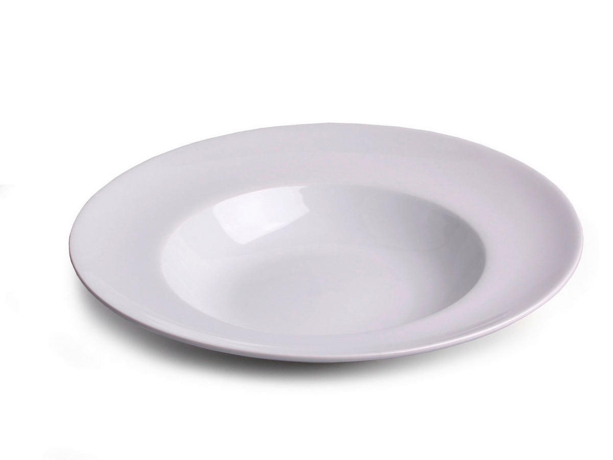 KROŽNIK ZA TESTENINE    27,5/6 cm       - bela, Basics, keramika (27,5/6cm)