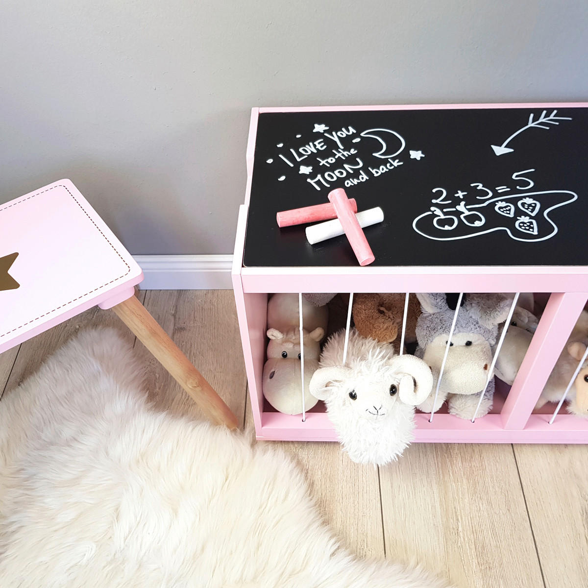 AUFBEWAHRUNGSBOX    70/30/37 cm  - Goldfarben/Rosa, Basics, Holz/Holzwerkstoff (70/30/37cm) - MUSTERKIND