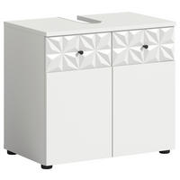 WASCHBECKENUNTERSCHRANK 60/54/37 cm  - Weiss/Schwarz, Modern, Holzwerkstoff/Kunststoff (60/54/37cm) - MID.YOU