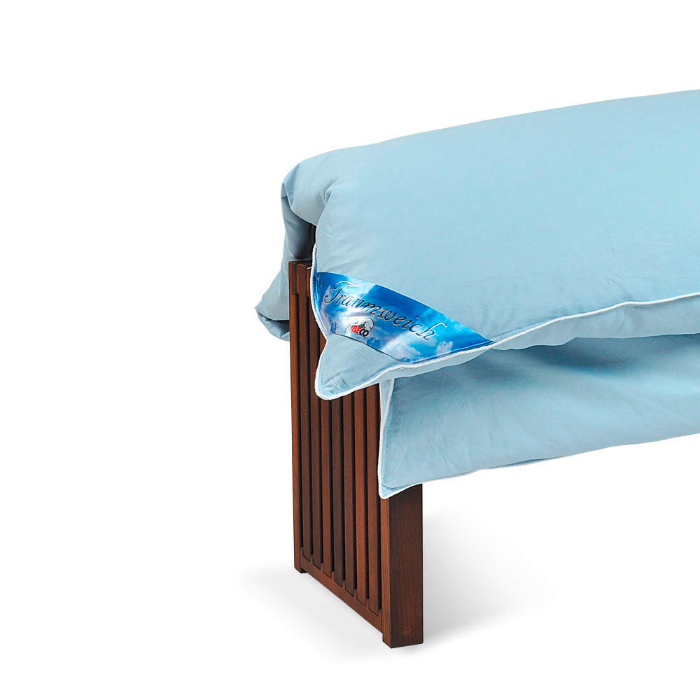 BETTDECKE - Weiß/Hellblau, Basics, Textil (155/220cm) - RIBECO