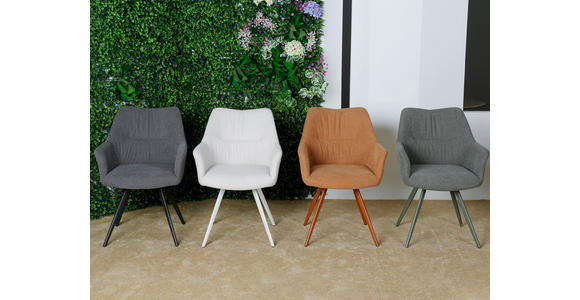 ARMLEHNSTUHL  Typenauswahl Webstoff  - Beige, Design, Textil/Metall (58/86/62,5cm) - Carryhome