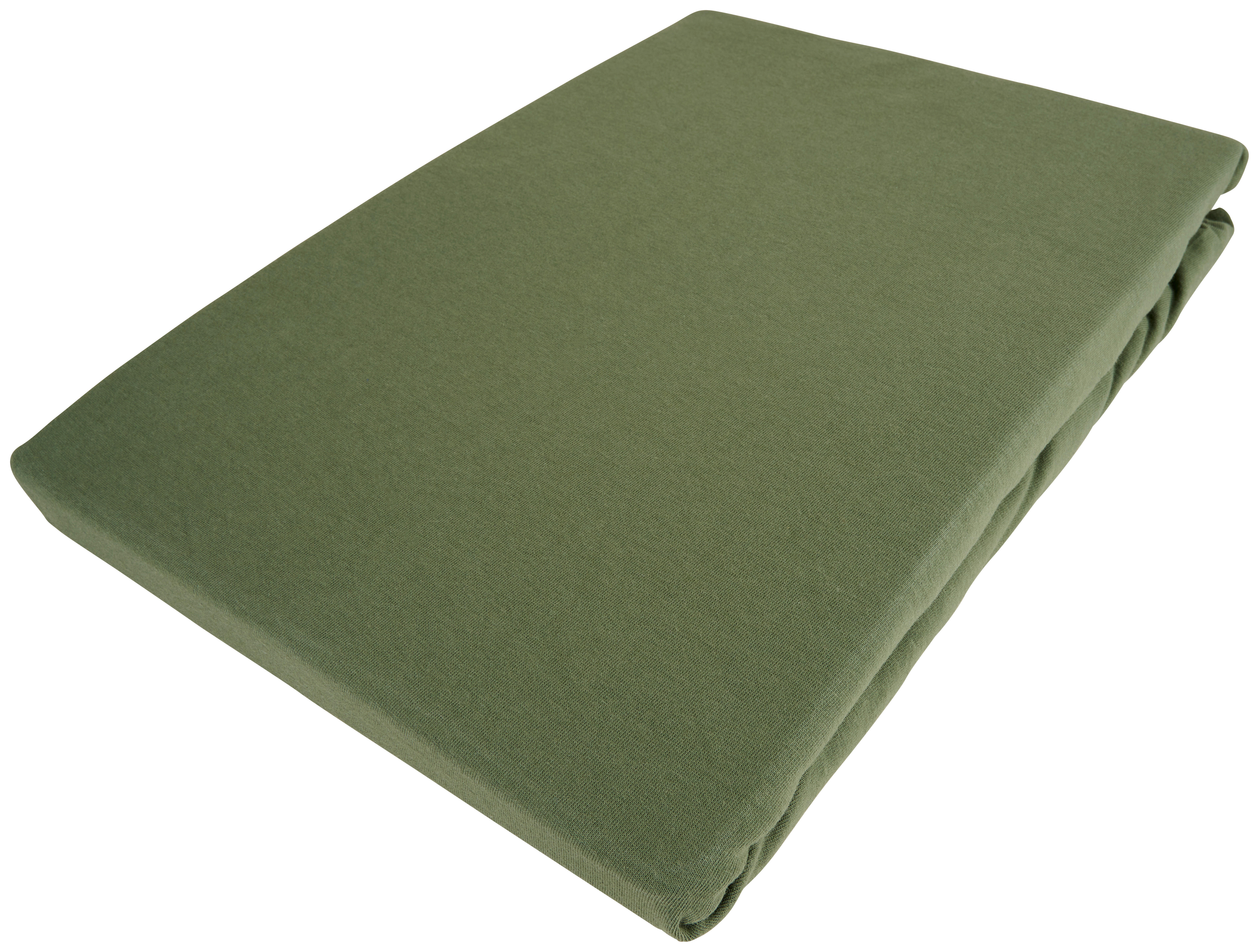 SPANNLEINTUCH 90-100/200 cm Jersey  - Olivgrün, Basics, Textil (90-100/200cm) - Bio:Vio