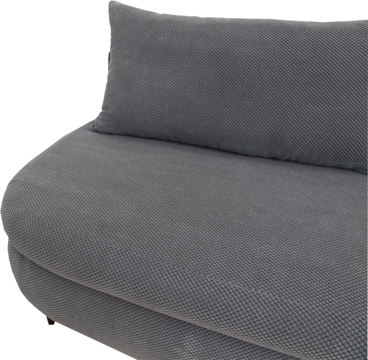 SCHLAFSOFA in Webstoff, Plüsch Grau  - Schwarz/Grau, Design, Holz/Textil (213/89/105cm) - Novel