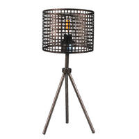 TISCHLEUCHTE FLAM 17/17/39 cm   - Schwarz, Design, Metall (17/17/39cm)